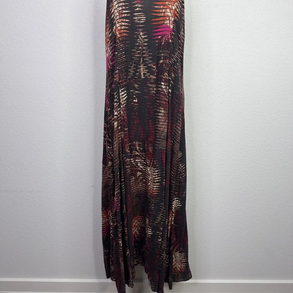 Abercrombie & Fitch Maxi Dress Womens M Lace-up Geometric Boho Beach Whimsigoth‎